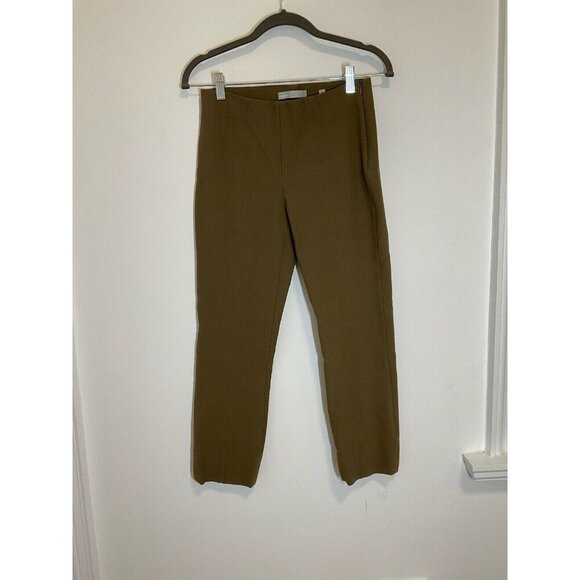 Vince Women's Pleated Front Straight Leg Dress Pant Green Size XS - Picture 1 of 9